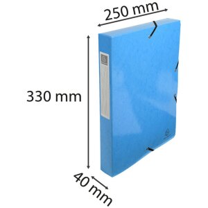 Exacompta Archivní krabička Iderama světle modrá 24x32 cm pro DIN A4