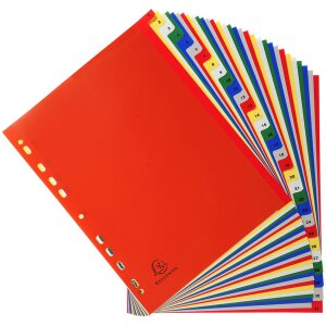 Exacompta registr s 31 přihrádkami A4 barevný s číslováním