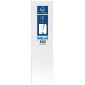 Exacompta kroužkový pořadač 2 D kroužky 60 mm 3 vnější kapsy A4 Maxi Krea Cover White
