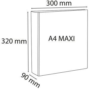 Exacompta kroužkový pořadač 2 D kroužky 60 mm 3 vnější kapsy A4 Maxi Krea Cover White