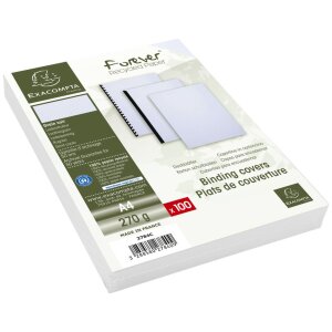 Exacompta Předložky A4 bílé 270 g 100 ks pro vazbu dokumentů