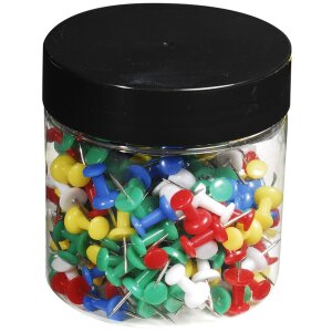 Exacompta špendlíky do korkové desky Blisterbox 20 ks barevně tříděné 7 mm