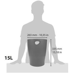 Odpadkový koš ECOBIN mouse grey