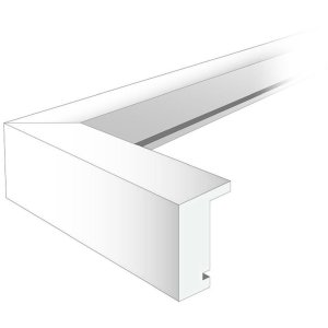 Dřevěný rám Henzo PIANO bílý 20x25 cm s paspartou 13x18 cm