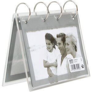 Deknudt kroužkový pořadač na fotografie stříbrný 20 fotografií 10x15 cm