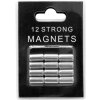 12 stříbrných magnetů v blistrech
