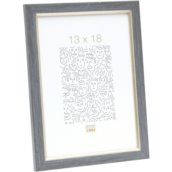 Plastový rám S46A šedomodrý 10x15 cm