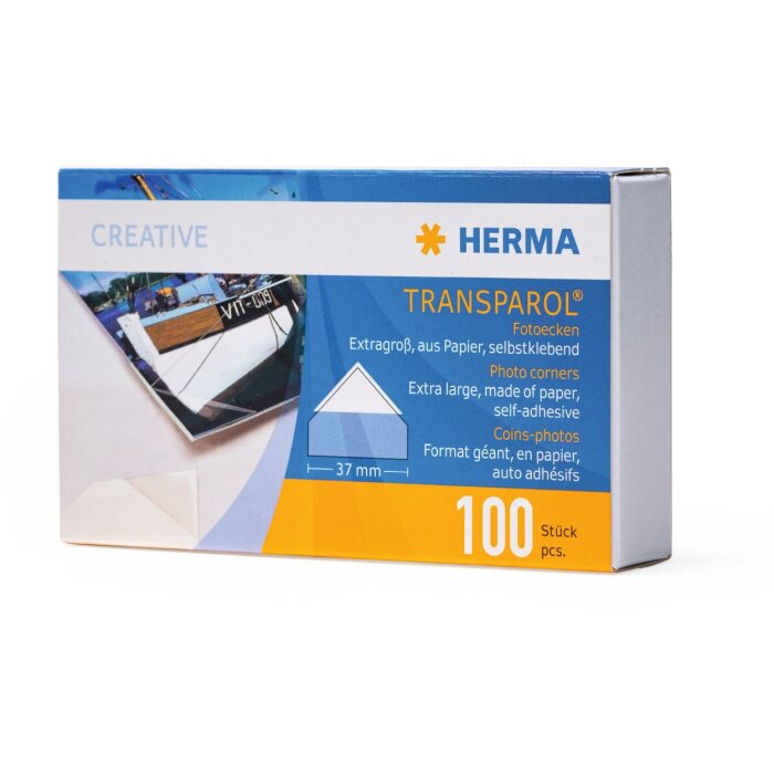 HERMA foto rohy Transparol extra velké 100 ks samolepicí
