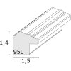 Ozdobný rámeček S95L 13x13 cm bílý