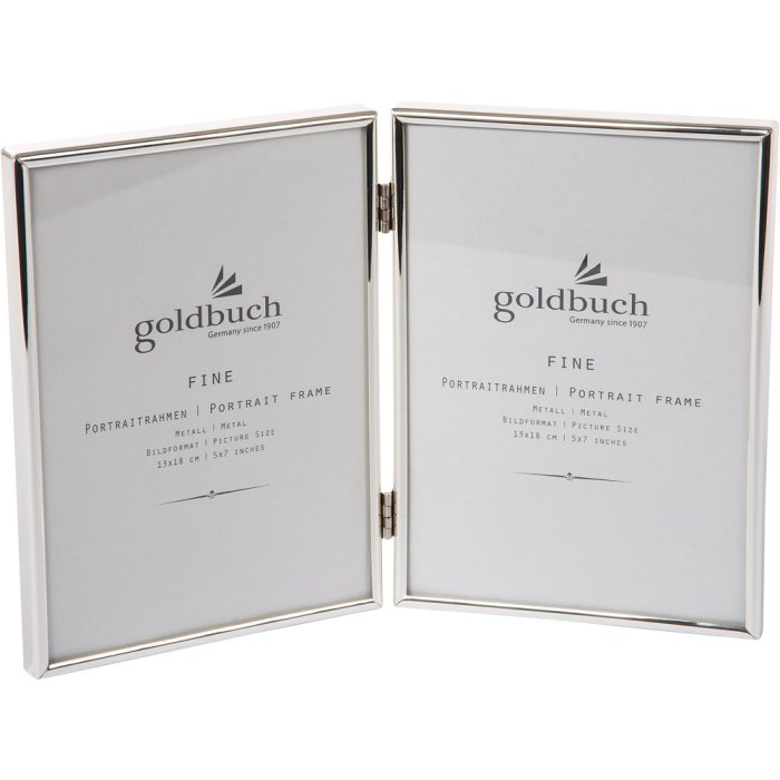 Goldbuch dvojitý rám Fine 2 fotografie 13x18 cm kovový rám stříbrný lesklý