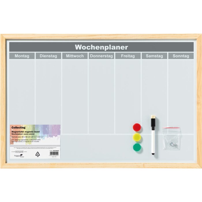 Týdenní plánovač Walther s magnetickou tabulí 40x60 cm