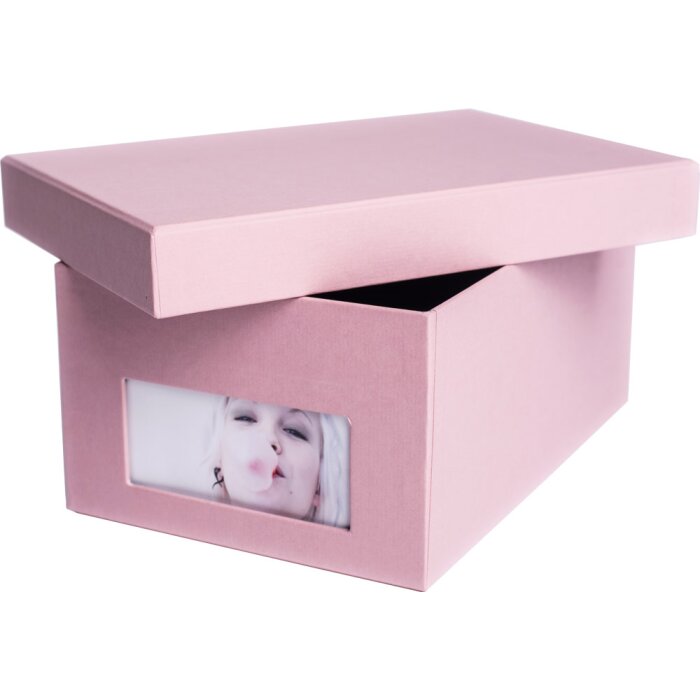 HNFD fotobox Kandra rose žebrovaný 700 fotografií 10x15 cm