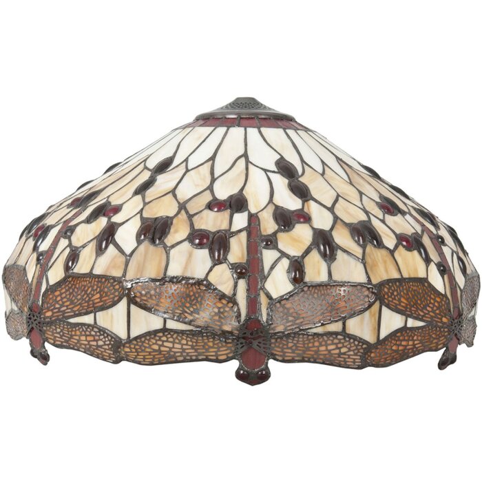 Skleněné stínidlo LumiLamp Tiffany Dragonfly 49x28 cm