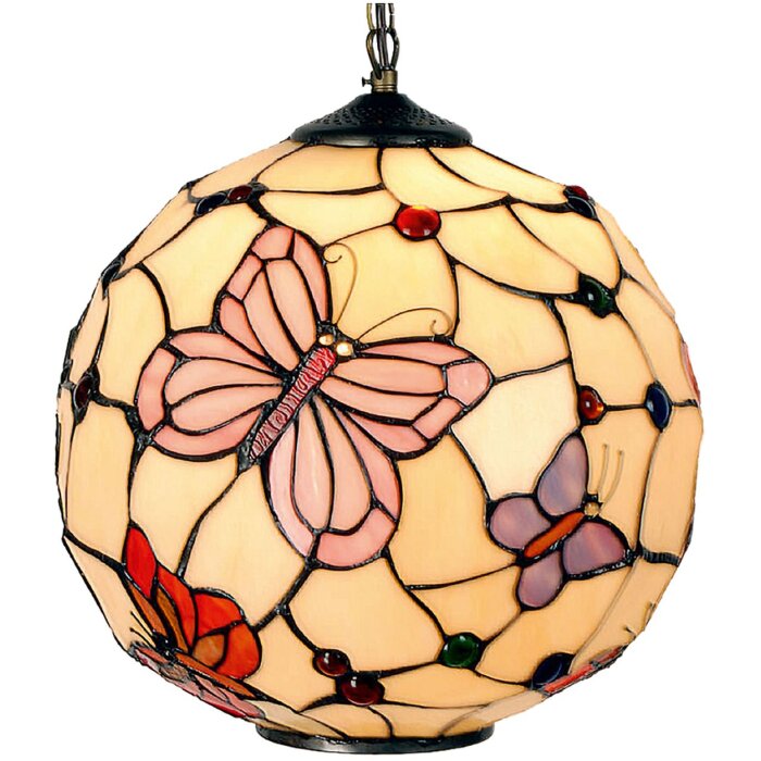 5LL-1169 Závěsná lampa Tiffany Ø 30x30 cm