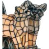 Stolní lampa Tiffany kočka 27x18x35 cm hnědá
