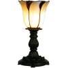 LumiLamp 5LL-5136 Stolní lampa Tiffany Ø 16x32 cm Béžová skleněná stolní lampa