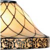 LumiLamp 5LL-5281 Stínidlo Tiffany Ø 45x28 cm Béžový hnědý skleněný trojúhelník