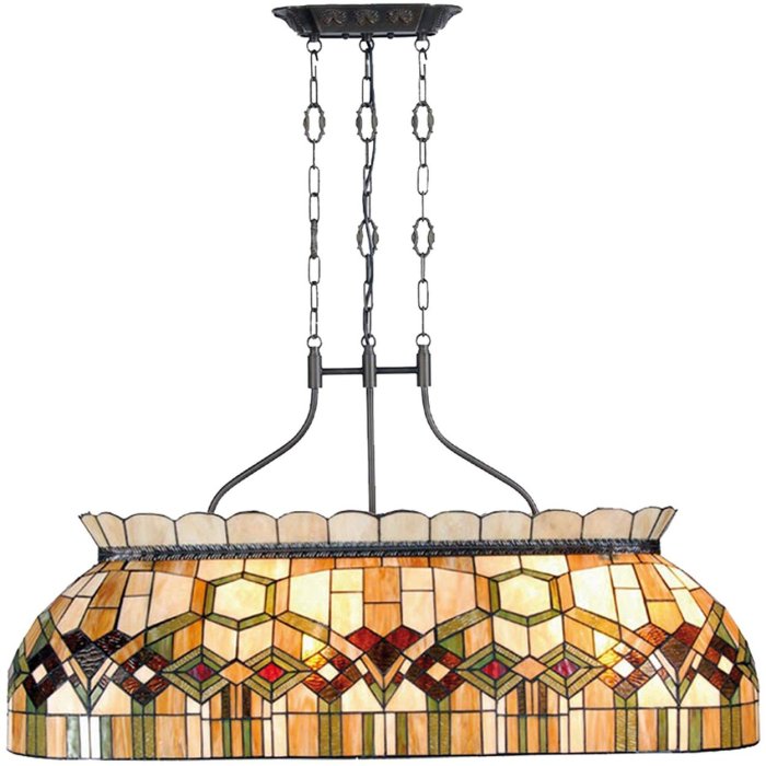 Závěsná lampa Tiffany 115x130x36 cm barevná