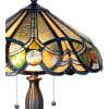 Stolní lampa Tiffany Ø 41x61 cm hnědá barva