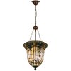 LumiLamp 5LL-5307 Závěsné svítidlo Tiffany Ø 41x126 cm Béžové hnědé kovové sklo