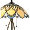 LumiLamp stolní lampa Tiffany stolní lampa Ø 40x60 cm modrá barevná