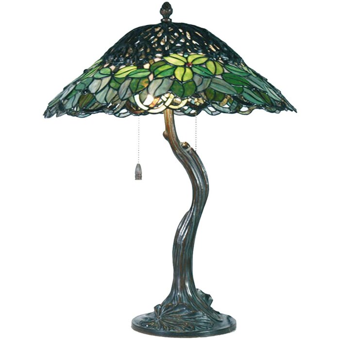 Stolní lampa Tiffany Ø 47x58 cm zelená barevná
