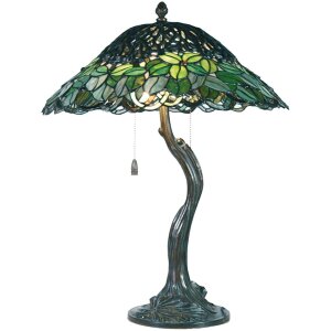 Stolní lampa Tiffany Ø 47x58 cm zelená barevná