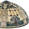 LumiLamp 5LL-5424 Stínidlo Tiffany Ø 50 cm Béžové modré sklo půlkruhové