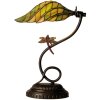 LumiLamp 5LL-5507 Stolní lampa Tiffany Ø 34x45 cm zelenohnědá skleněná vážka