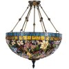 LumiLamp 5LL-5517 Závěsná lampa Tiffany Ø 70x75 cm Modrá béžová kovová skleněná vážka