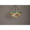 LumiLamp 5LL-5517 Závěsná lampa Tiffany Ø 70x75 cm Modrá béžová kovová skleněná vážka