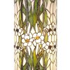 LumiLamp 5LL-5539 Sloup Tiffany Ø 31x78 cm Zelené bílé sklo Květy kulaté
