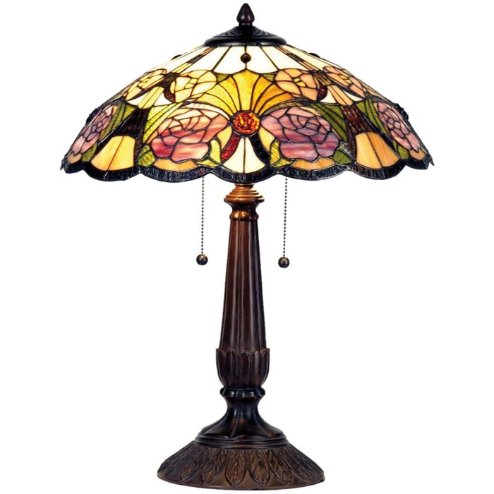 Stolní lampa Tiffany Ø 44x57 cm fialové barvy
