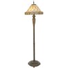 LumiLamp 5LL-5613 Tiffany stojací lampa Ø 46x168 cm Béžová skleněná trojúhelníková stojací lampa