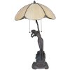LumiLamp 5LL-5719 Stolní lampa Tiffany Ø 41x70 cm Béžová skleněná stolní lampa