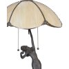 LumiLamp 5LL-5719 Stolní lampa Tiffany Ø 41x70 cm Béžová skleněná stolní lampa