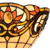 LumiLamp 5LL-5778 Tiffanyho nástěnná lampa 30x15x20 cm žlutohnědý kovový skleněný trojúhelník