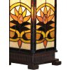 LumiLamp 5LL-5780 Tiffany stolní lampa 18x18x45 cm Béžové hnědé sklo čtverec