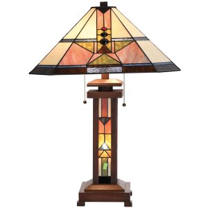 Stolní lampa Tiffany 48,5x69 cm růžová...