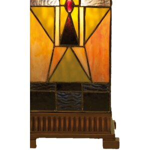 Stolní lampa Tiffany 18x45 cm hnědá