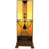 Stolní lampa Tiffany 18x45 cm hnědá