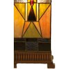 Stolní lampa Tiffany 18x45 cm hnědá