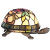 LumiLamp 5LL-5787 Stolní lampa Tiffany 15x22x13 cm hnědočervená skleněná želva