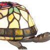 LumiLamp 5LL-5787 Stolní lampa Tiffany 15x22x13 cm hnědočervená skleněná želva