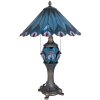 LumiLamp 5LL-5829 Stolní lampa Tiffany Ø 40x65 cm modročervené sklo