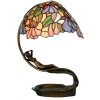 LumiLamp 5LL-799 Stolní lampa Tiffany 28x20x40 cm Fialové růžové sklo