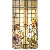 LumiLamp 5LL-8825 Nástěnné svítidlo Tiffany 20x11x36 cm Béžové zelené kovové sklo