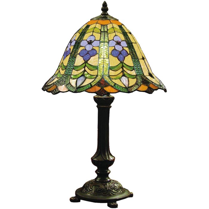 Stolní lampa Tiffany Ø 30x48 cm zelená barevná