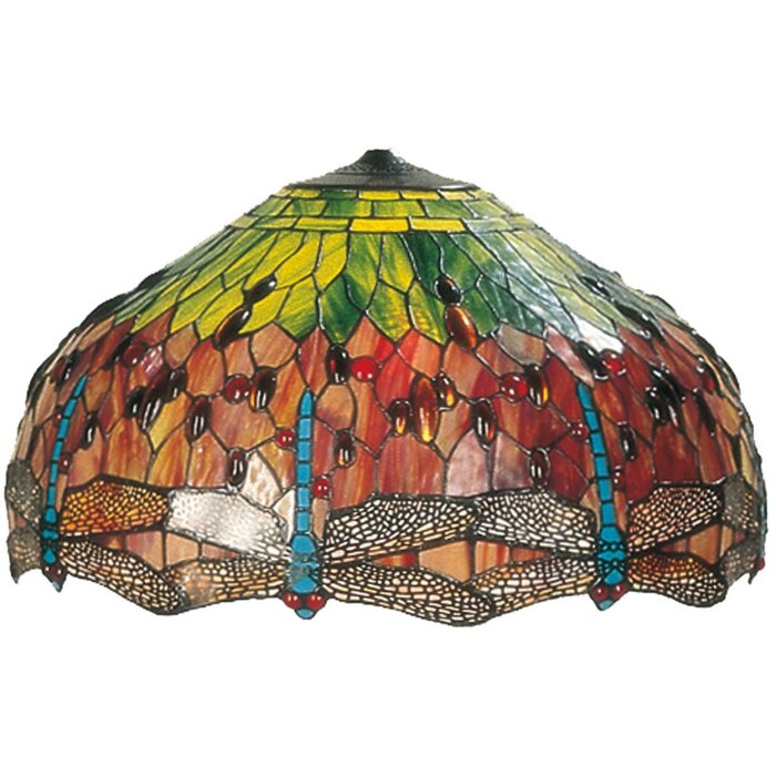Stínidlo Tiffany Ø Ø 51x29 cm barevné sklo vícebarevné