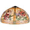 LumiLamp 5LL-9934 Stínidlo Tiffany Ø 50x30 cm žluté oranžové skleněné květy